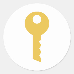 Schlüssel Runder Aufkleber