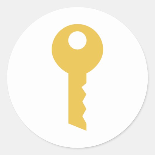 Schlüssel Runder Aufkleber (Vorderseite)