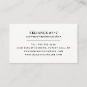 Schlüssel & Schloss, Schlossbetriebskarte Visitenkarte (Rückseite)