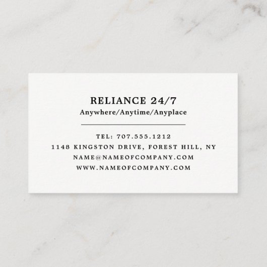 Schlüssel & Schloss, Schlossbetriebskarte Visitenkarte (Rückseite)