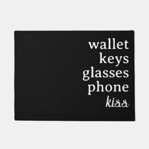 Schlüssel Telefon Brieftasche Brille Fußmatte