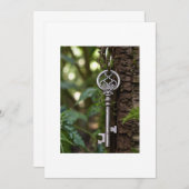 Schlüssel und Arbrea Einladung (Vorne/Hinten)