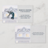 Schlüssel und Bohrung | Haus Visitenkarte (Vorne/Hinten)