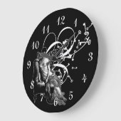 Schlüssel und Flügel Große Wanduhr (Winkel)