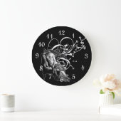 Schlüssel und Flügel Große Wanduhr (Zuhause)