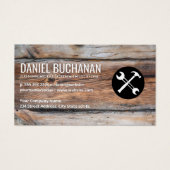 Schlüssel und Hammer | Hintergrund des Holzpaneels (Vorderseite)