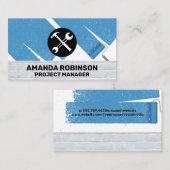 Schlüssel und Hammer | Paint Roller and Bricks Visitenkarte (Vorne/Hinten)