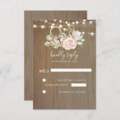 Schlüssel und Liebe sperren Hochzeit RSVP (Vorne/Hinten)