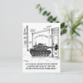 Schlüssel verlieren, einen Tank verwenden Postkarte (Stehend Vorderseite)