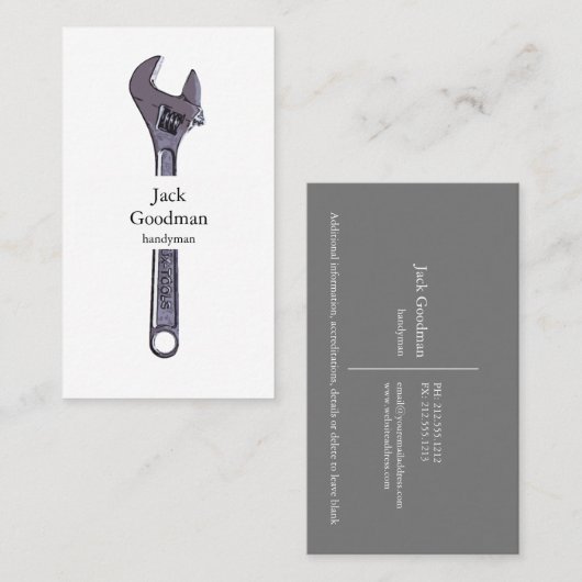 Schlüssel-Visitenkarte Visitenkarte (Vorne/Hinten)