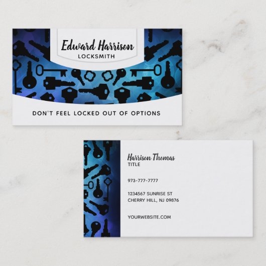 Schlüssel-Visitenkarten Visitenkarte (Vorne/Hinten)