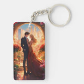 "Schlüssel zu Ihrem Herz: Romantischer Acrylischer Schlüsselanhänger (Rückseite)