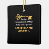 Schlüssel zu Ihrem neuen Haus Keramikornament (Links)