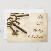 Schlüssel zu ihren Einladungen für Hochzeiten im H (Rückseite)