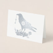 Schlüssel zu meinem blauen Blumenvogel Benutzerdef Folienkarte (Vorderseite)