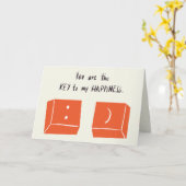 SCHLÜSSEL zu meinem Glück Karte (Gelbe Blume)