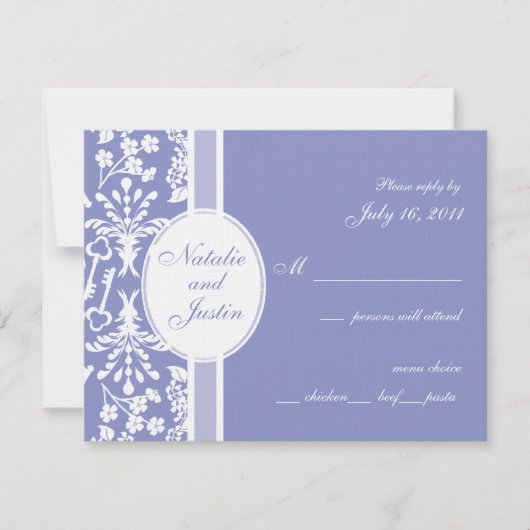 Schlüssel zu meinem Herz/Antwortkarte RSVP Karte (Vorderseite)