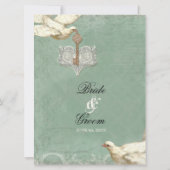 Schlüssel zu meinem Herz, Doves Swirre Hochzeiten  Einladung (Rückseite)