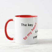 Schlüssel zu meinem Herz Tasse (Links)