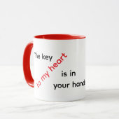 Schlüssel zu meinem Herz Tasse (Vorderseite Links)