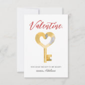 Schlüssel zu meinem Herz-Valentinstag Mitteilungskarte (Vorderseite)
