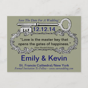 Schlüssel zu meinem Herzen Ankündigungspostkarte