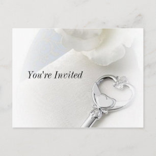 Schlüssel zu meinem Herzen Einladungspostkarte