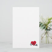 "Schlüssel zu meinem Herzen" - Geschichte Briefpapier (Stehend Vorderseite)