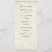 Schlüssel zu meinem Herzen, Menükarte (Vorderseite)