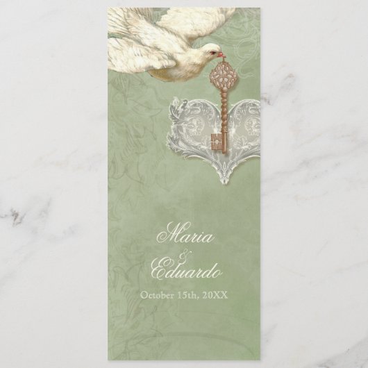 Schlüssel zu meinem Herzen, Menükarte (Rückseite)