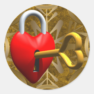 Schlüssel zu meinem Herzen Runder Aufkleber