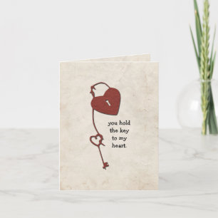Schlüssel zu meinem Herzen Valentinstag-Karte Feiertagskarte