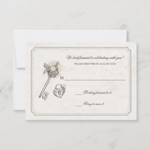 Schlüssel zu meinen Herz-Kreislauf-Karten RSVP Karte