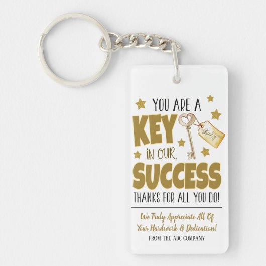 Schlüssel zu unserem Erfolgsunternehmen Vielen Dan Schlüsselanhänger (Vorderseite)