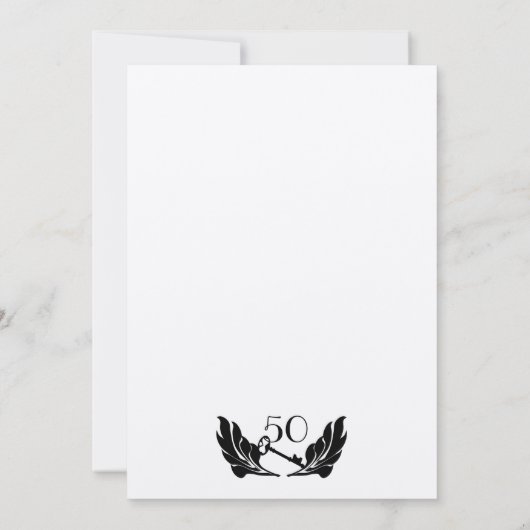 Schlüssel zum 50. Geburtstag Einladung (Rückseite)