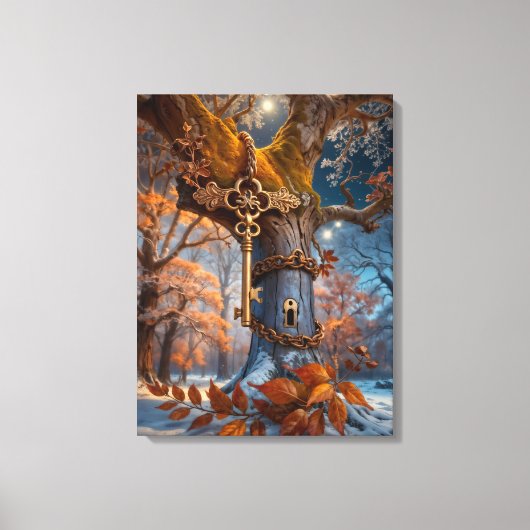 Schlüssel zum Entsperren der Saison Leinwanddruck (Vorderseite)