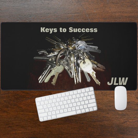 Schlüssel zum Erfolg anpassbarer fotografischer Sc Schreibtischunterlage