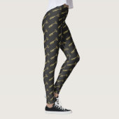 Schlüssel zum Erfolg Funny Motivierend Black Gold Leggings (Rechts)