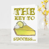 Schlüssel zum Erfolg Limone Pie Slice Gratulation Karte (Gelbe Blume)