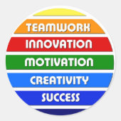 Schlüssel zum Erfolg Runder Aufkleber (Vorderseite)