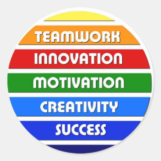 Schlüssel zum Erfolg Runder Aufkleber