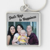 "Schlüssel zum Glück für Vater" Personalisierter S Schlüsselanhänger (Vorne)