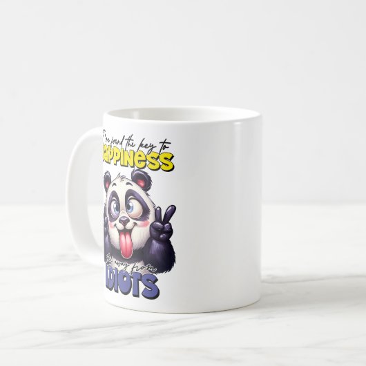 Schlüssel zum Glück Panda Tasse (Vorderseite Links)