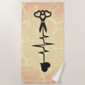 Schlüssel zum Herzen Strandtuch (Vorderseite)