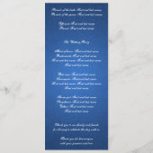 Schlüssel zum Hochzeitsprogramm für mein Herz Blau Programm (Rückseite)