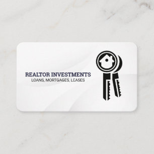 Schlüssel zum Home-Logo Immobilien Visitenkarte