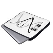 Schlüssel zum Musikgene Laptopschutzhülle (Vorne Knopf)