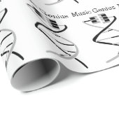 Schlüssel zur DNA des Musikgene Geschenkpapier (Rolleneckpunkt)