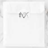 Schlüssel zur DNA des Musikgene Runder Aufkleber (Tasche)