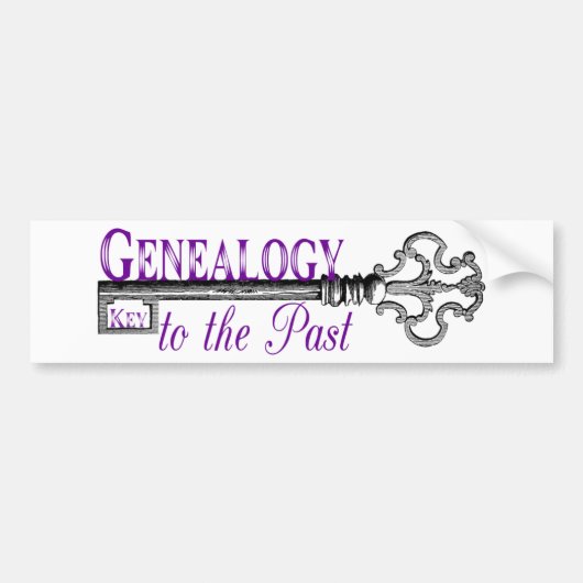 Schlüssel zur Genealogie Autoaufkleber (Vorne)
